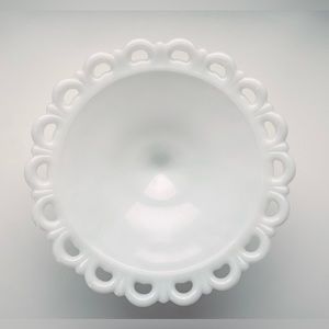 Vintage White Milk Glass Bowl/ Vase